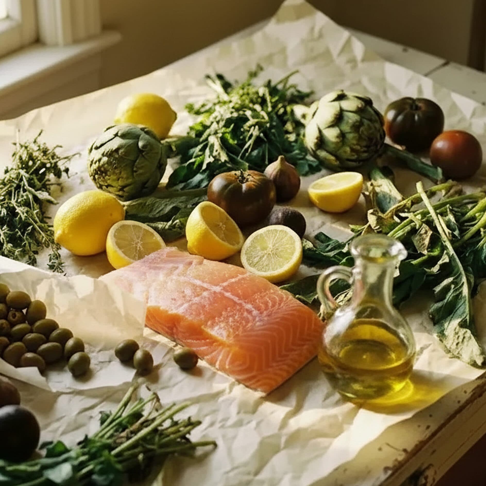 A table with ingredients on it